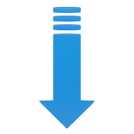 Flèche vers le bas  3D Icon