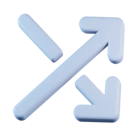 Flèches croisées  3D Icon