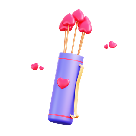 Flèches d'amour  3D Illustration