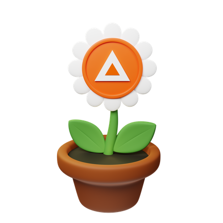 Fledermaus-Krypto-Blumentopf  3D Icon