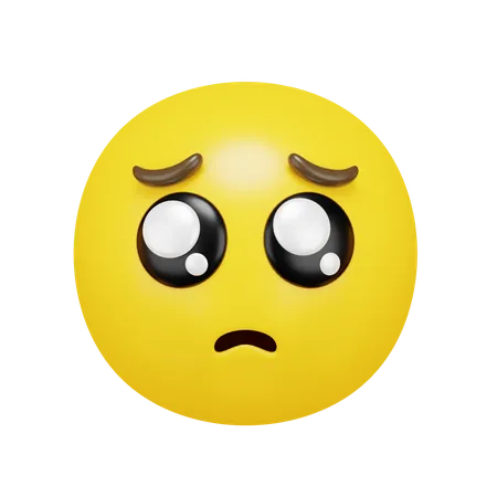 Flehendes Gesicht  3D Emoji