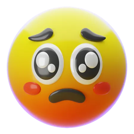 Flehendes Gesicht-Emoji  3D Icon