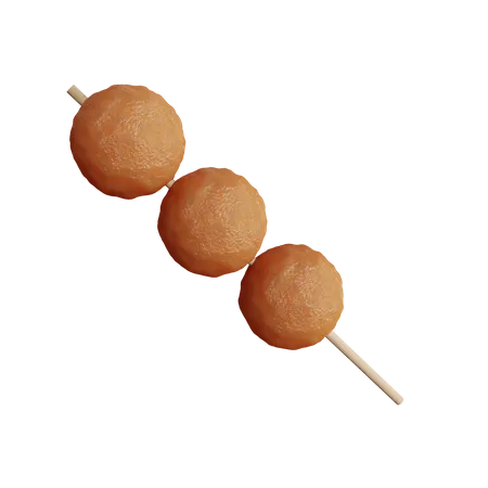 Fleischbällchen-Satay  3D Icon