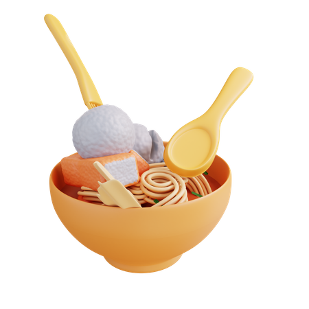 Fleischbällchensuppe  3D Icon