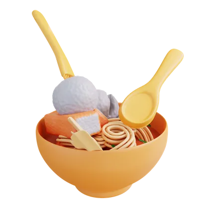 Fleischbällchensuppe  3D Icon