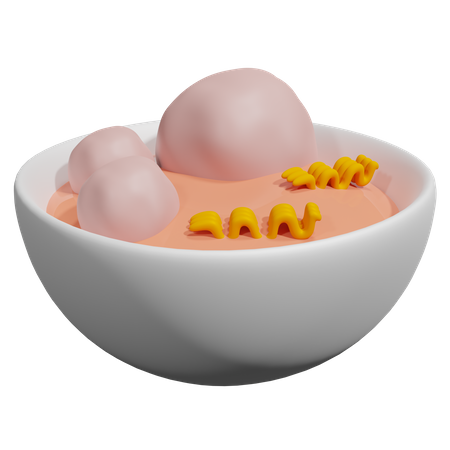 Fleischbällchensuppe  3D Icon