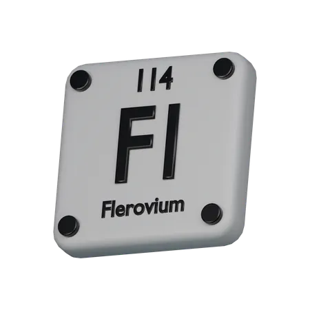 Flerovium Element 3 D Icon 3D Icon
