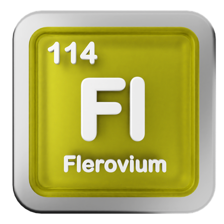 Flerovium-Periodensystem  3D Icon