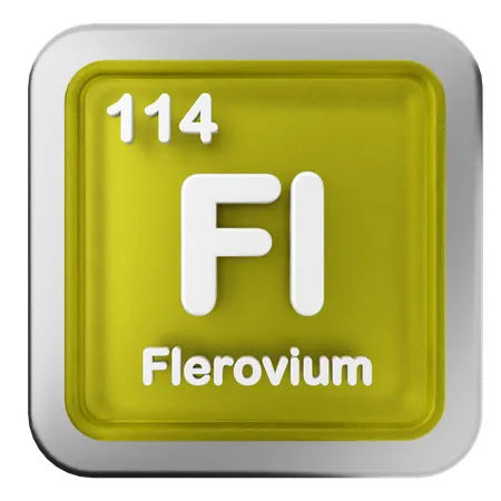 Flerovium-Periodensystem  3D Icon