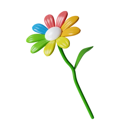 Fleur arc-en-ciel  3D Icon