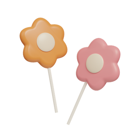 Bonbons aux fleurs  3D Icon