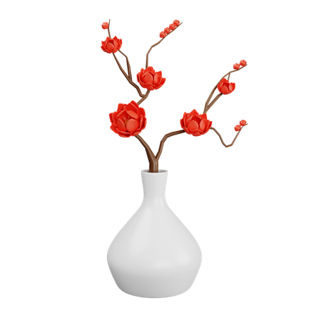 Fleur dans un vase  3D Icon