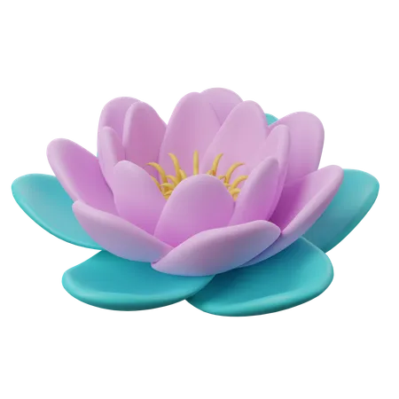 Fleur de lotus  3D Illustration