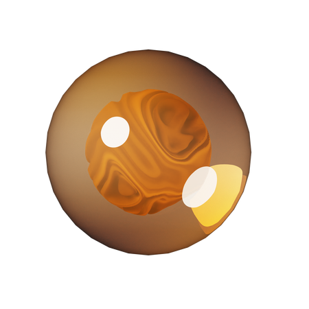 Fleur de marbre orange  3D Icon