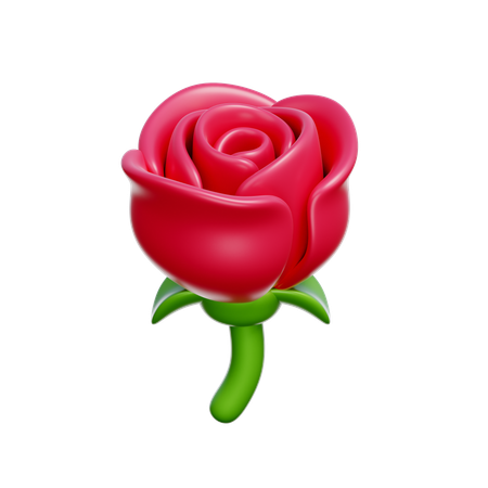 Une rose  3D Icon