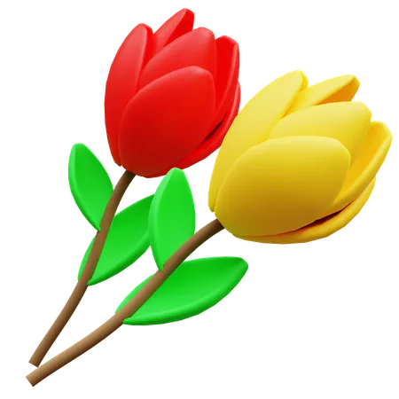 Fleur de tulipe  3D Icon