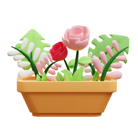 Fleur en pot  3D Icon