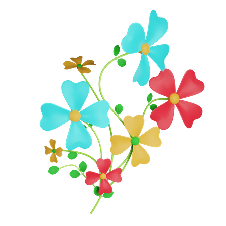 Fleur floral  3D Icon