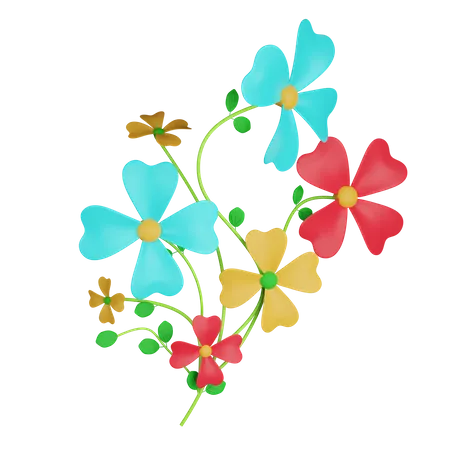 Fleur floral  3D Icon