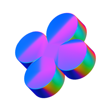 Forme abstraite de fleur  3D Icon