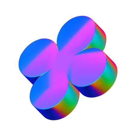 Forme abstraite de fleur  3D Icon