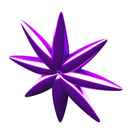 Forme abstraite de fleur  3D Icon