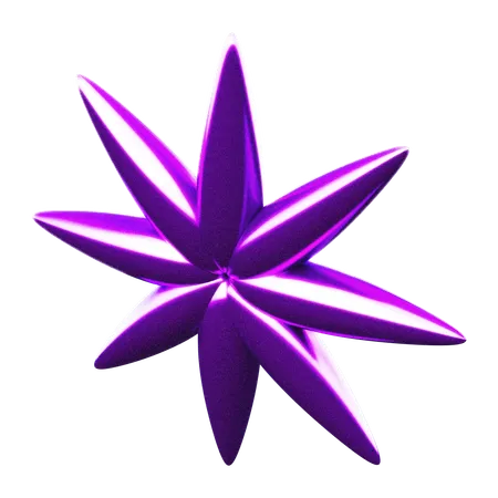 Forme abstraite de fleur  3D Icon