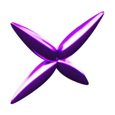 Forme abstraite de fleur  3D Icon