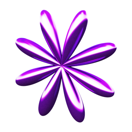 Forme abstraite de fleur  3D Icon