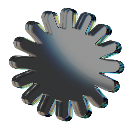 Forme abstraite de fleur  3D Icon