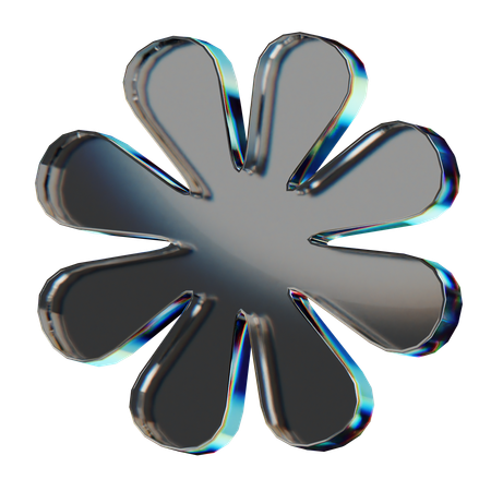 Forme abstraite de fleur  3D Icon