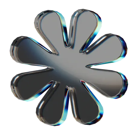 Forme abstraite de fleur  3D Icon