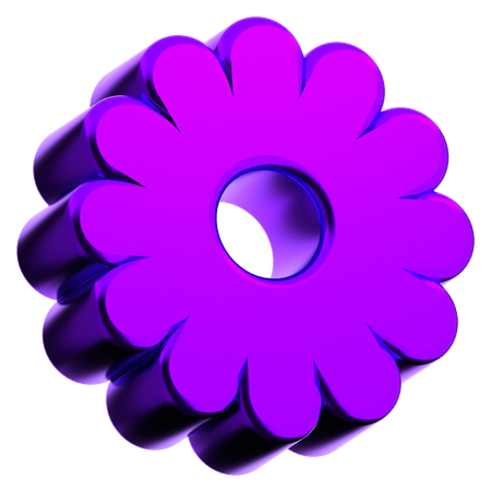 Forme abstraite de fleur  3D Icon