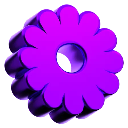 Forme abstraite de fleur  3D Icon