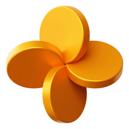 Forme abstraite de fleur  3D Icon