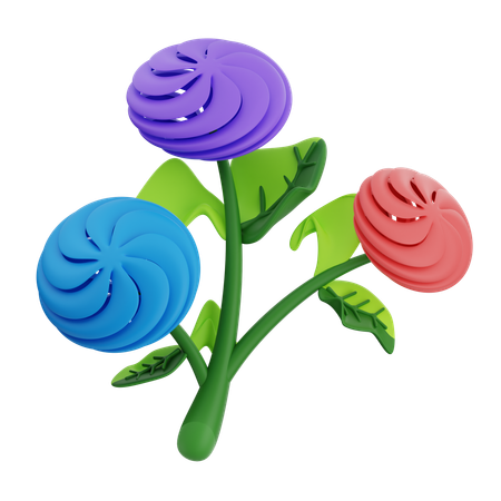 Forme abstraite de fleur  3D Icon