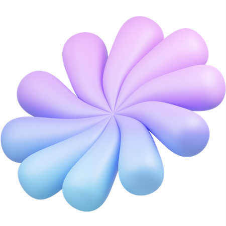 Forme abstraite de fleur  3D Icon