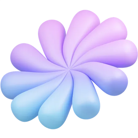 Forme abstraite de fleur  3D Icon