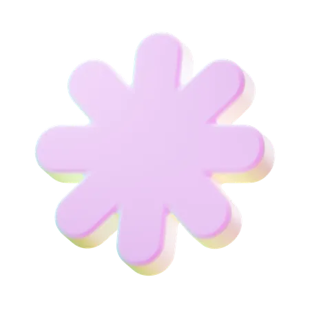 Forme abstraite de fleur (2)  3D Icon