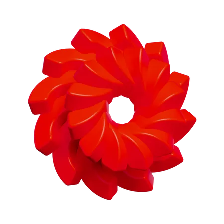 Forme abstraite de fleur  3D Icon