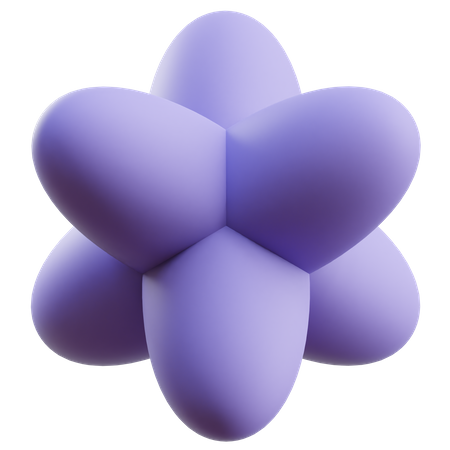 Forme abstraite de fleur  3D Icon