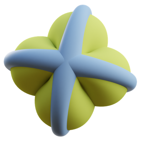 Forme abstraite de fleur  3D Icon