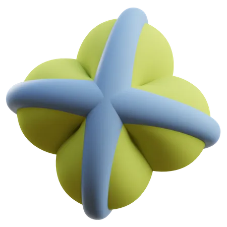 Forme abstraite de fleur  3D Icon