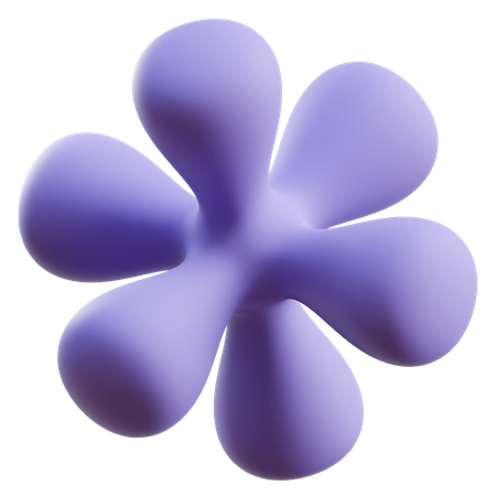 Forme abstraite de fleur  3D Icon