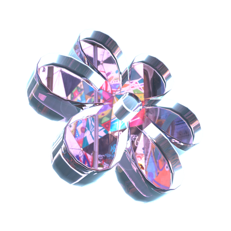 Forme abstraite de fleur  3D Icon