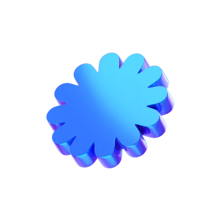 Forme abstraite de fleur  3D Icon