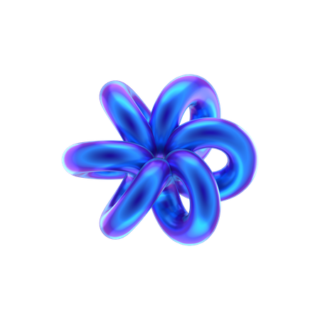 Forme abstraite de fleur  3D Icon