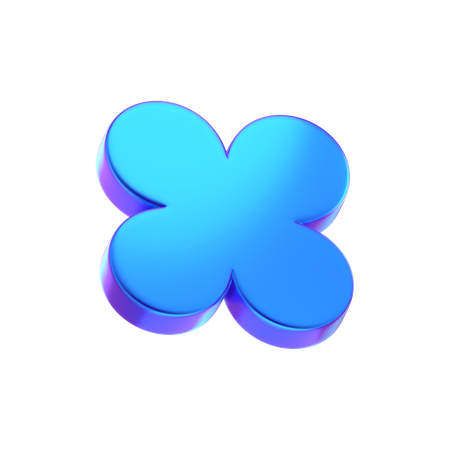 Forme abstraite de fleur  3D Icon