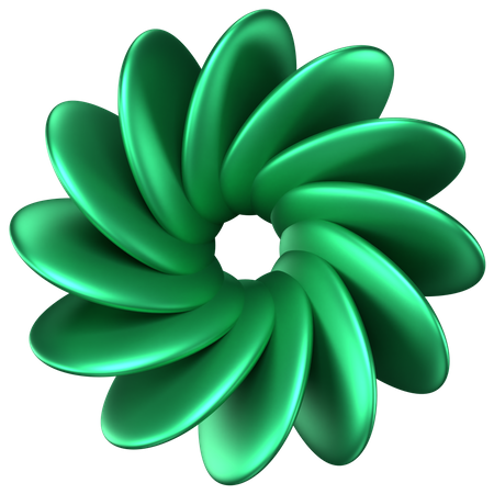 Forme abstraite de fleur  3D Icon