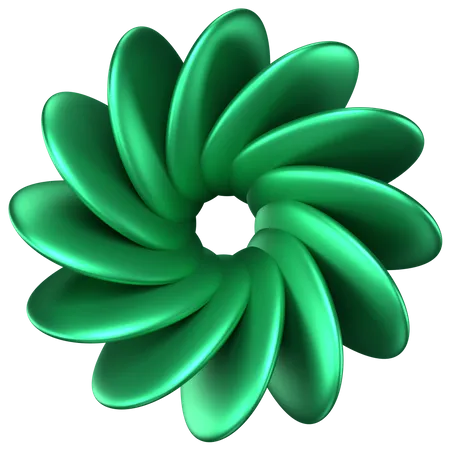 Forme abstraite de fleur  3D Icon